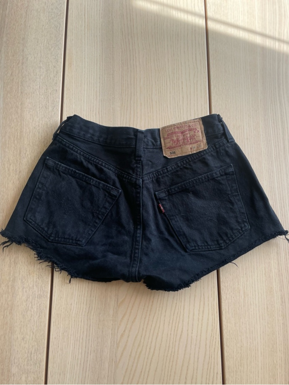 Levi's Black Denim Cutoff Shorts size 29 - Levi Jean short shorts ladies 29
